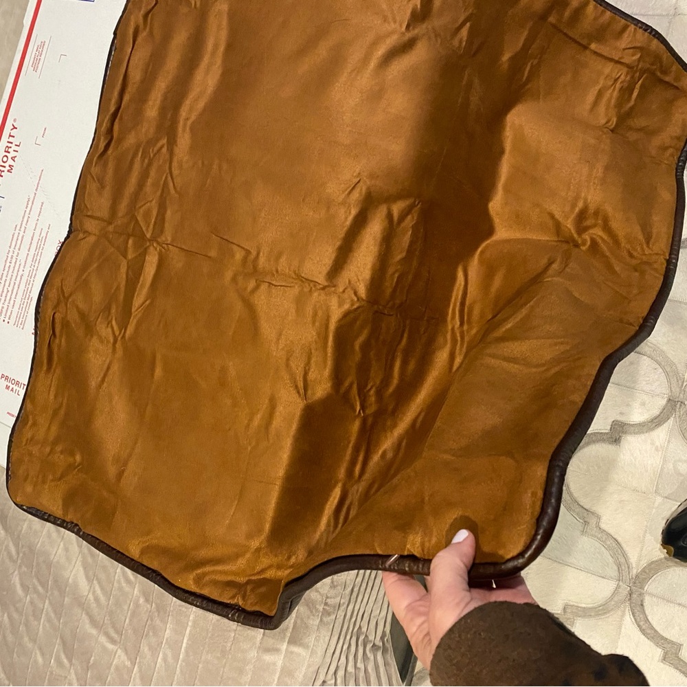 HiEnd Accents Faux Leather Euro Sham. NWT - Picture 7 of 7